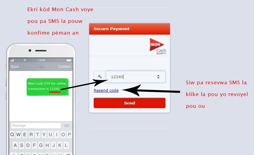 Mon Cash payment form 2