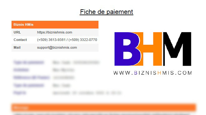 Biznis HMis invoice